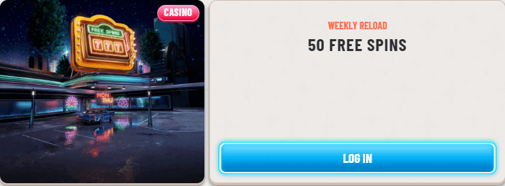 Wyns Casino Weekly Reload Bonus – 50 Free Spins