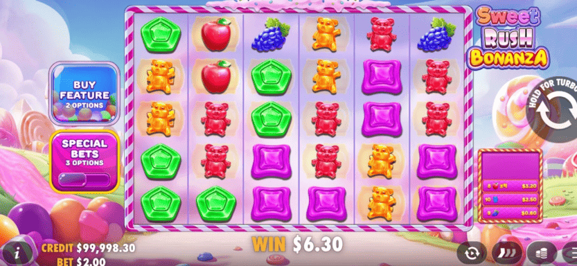 sweet rush bonanza Multiplier spots