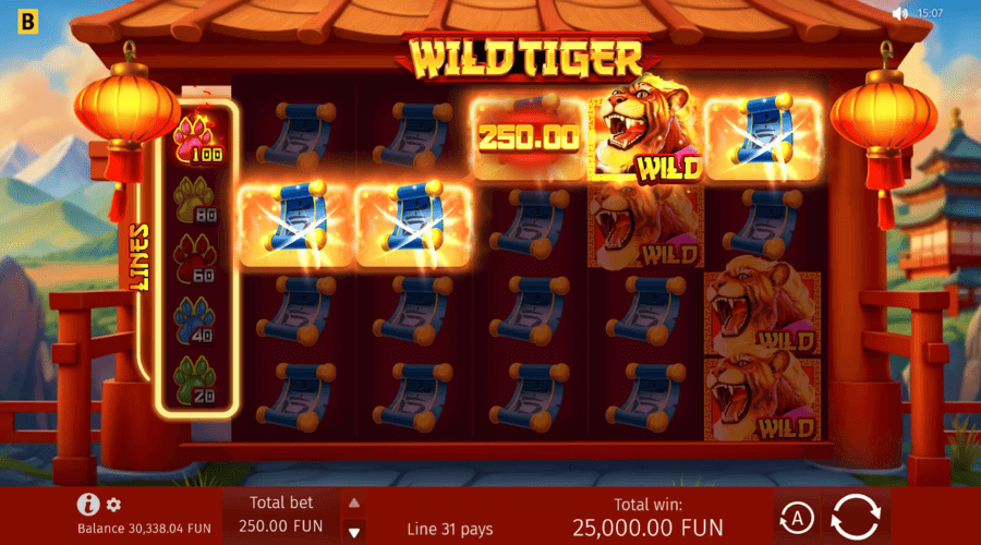 wild tiger scatters