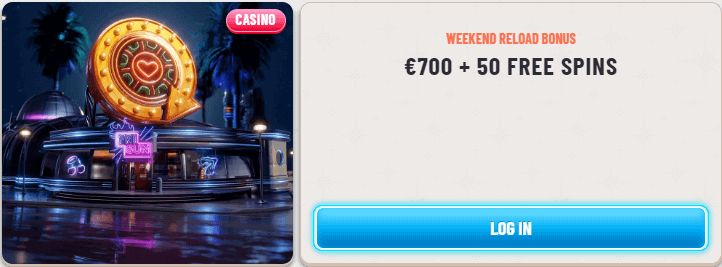 Wyns Casino Weekend Reload – Up to €700 + 50 Free Spins