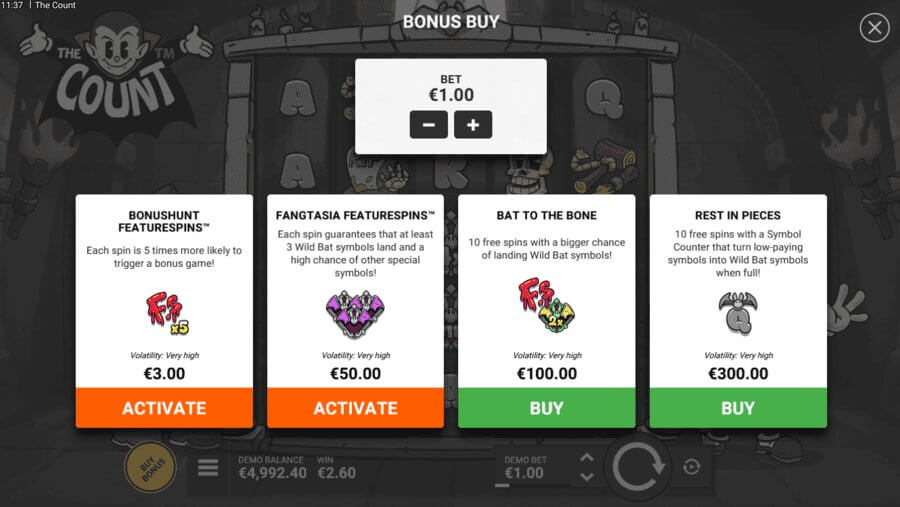 the count bonus buys feature