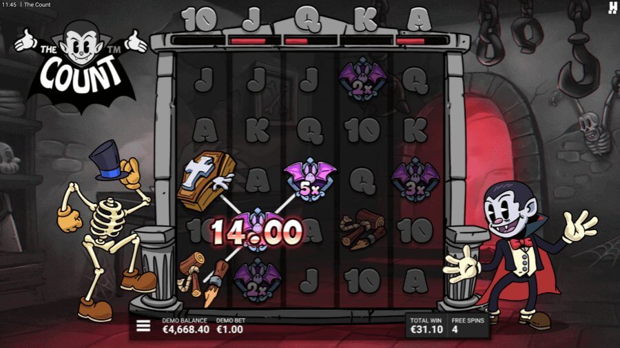 the count free spins feature