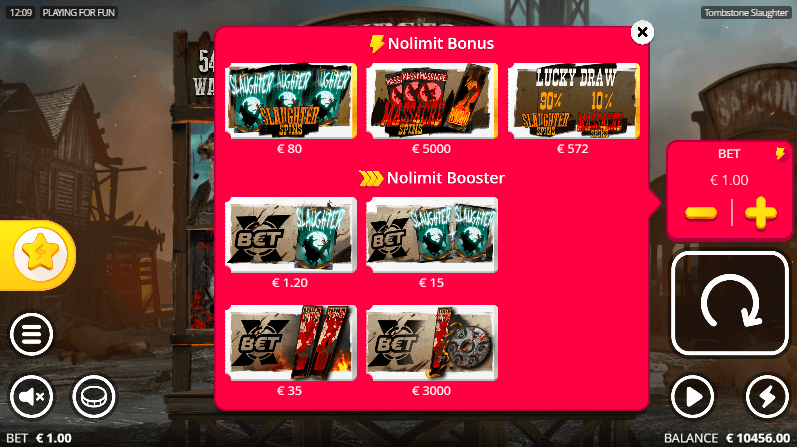 Tombstone Slaughter: El Gordo's Revenge Bonus Buys and Boosters