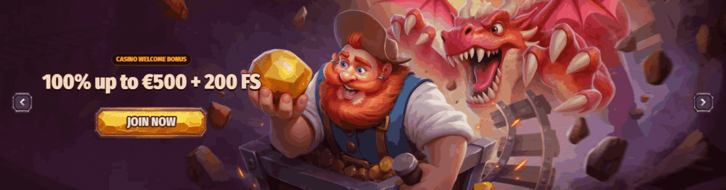 enjoy a welcome bonus at Dragonia Casino