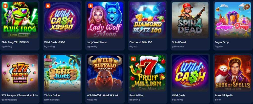 Hot slots at AxeCasino