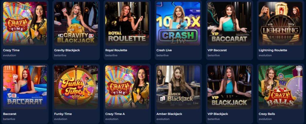 Live dealer games at AxeCasino