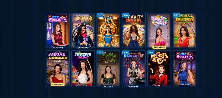 Game shows at DudeSpin