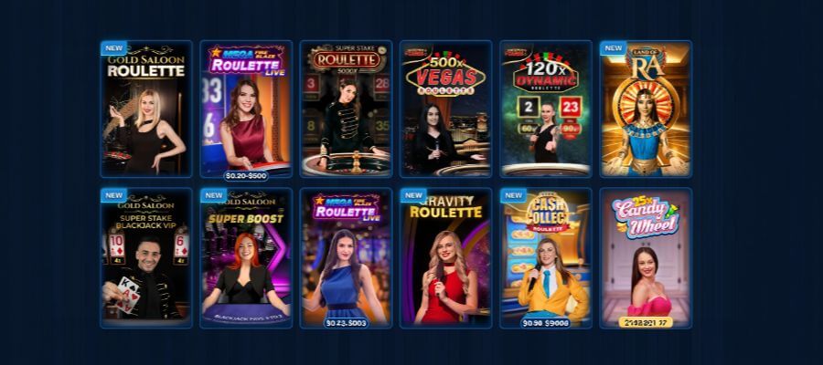 live dealer games at DudeSpin