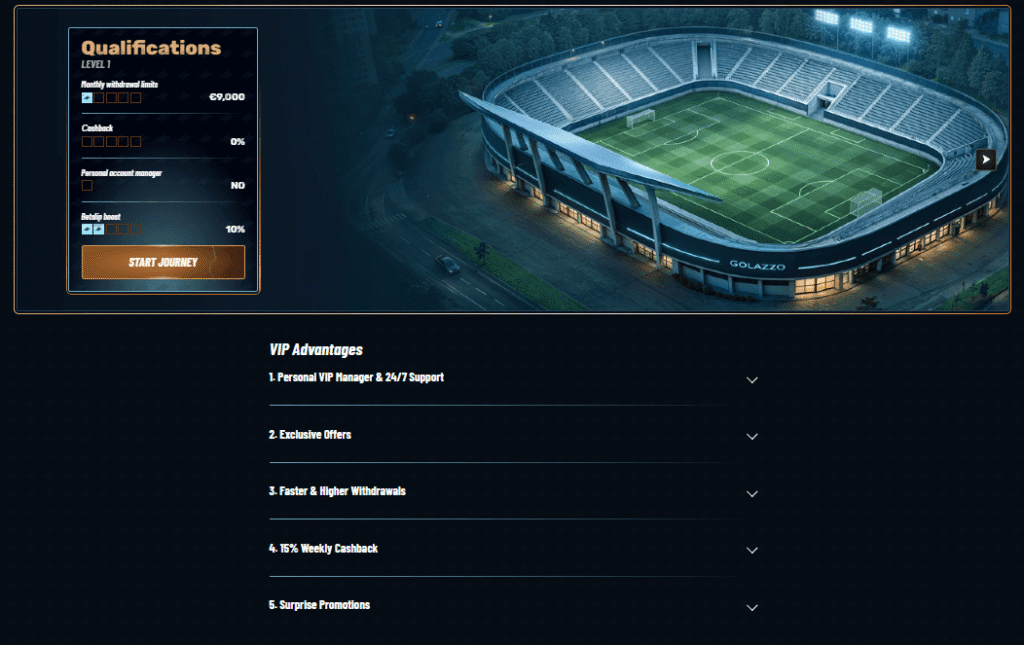 Golazzo Casino VIP Programs - Emirates Casino Review