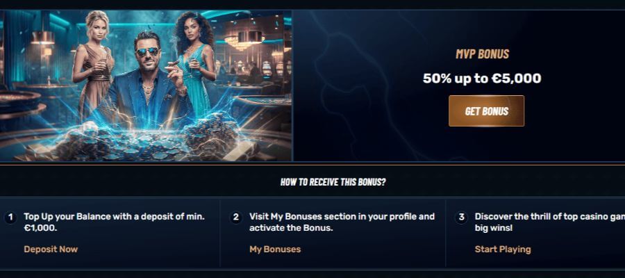 MVP bonus at Golazzo casino